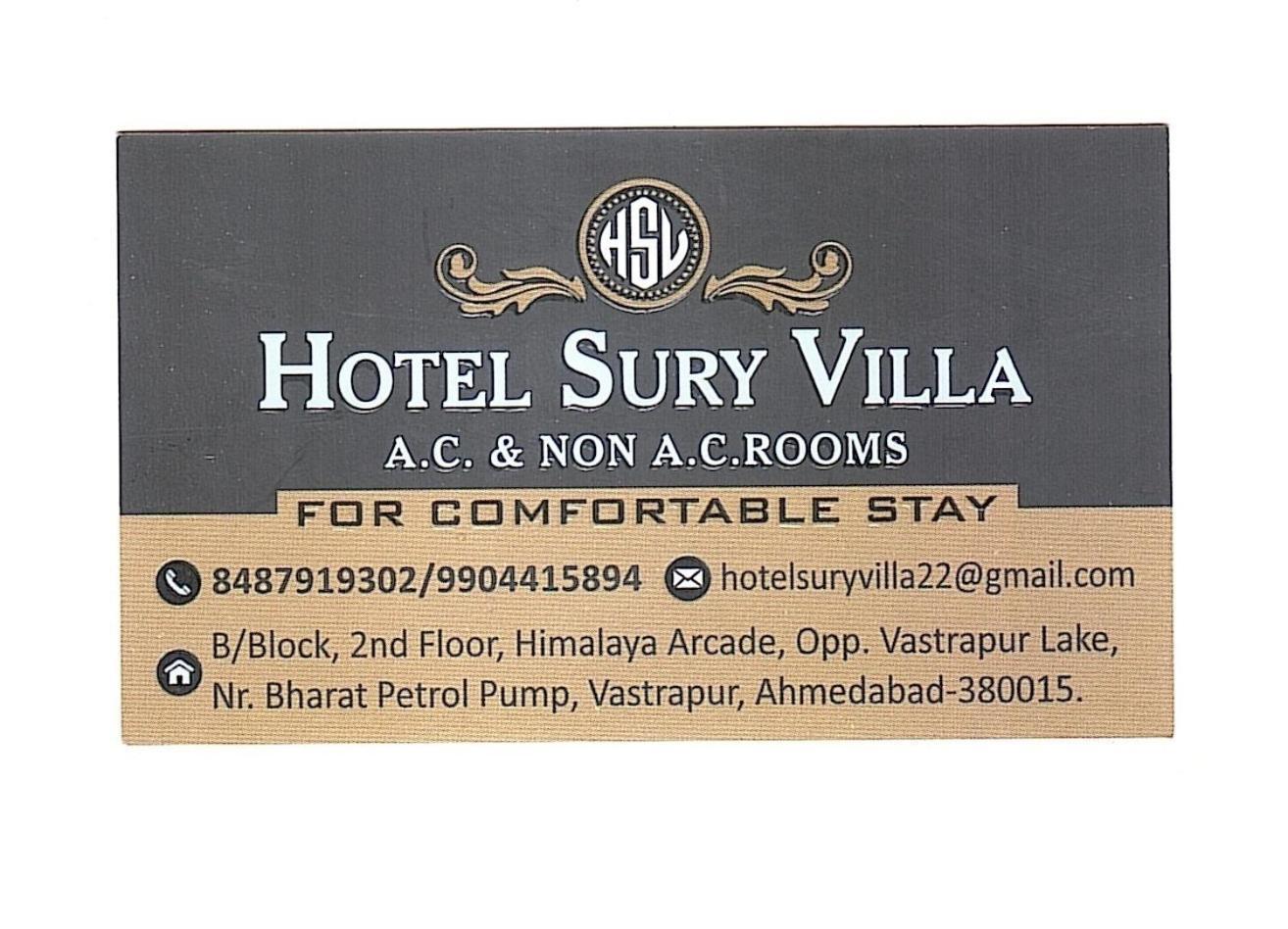 Hotel Sury Villa Ahmedabad Buitenkant foto